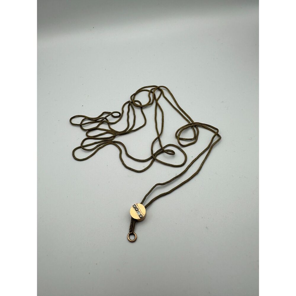 Victorian Necklace - Watch Necklace - Gold Filled Rope and Seed Pearl